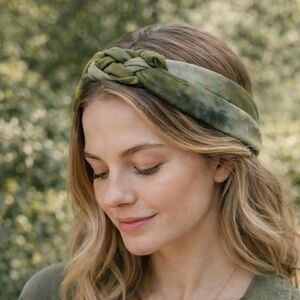 Olive Sailor Knot Headband, Handmade & NWOT
